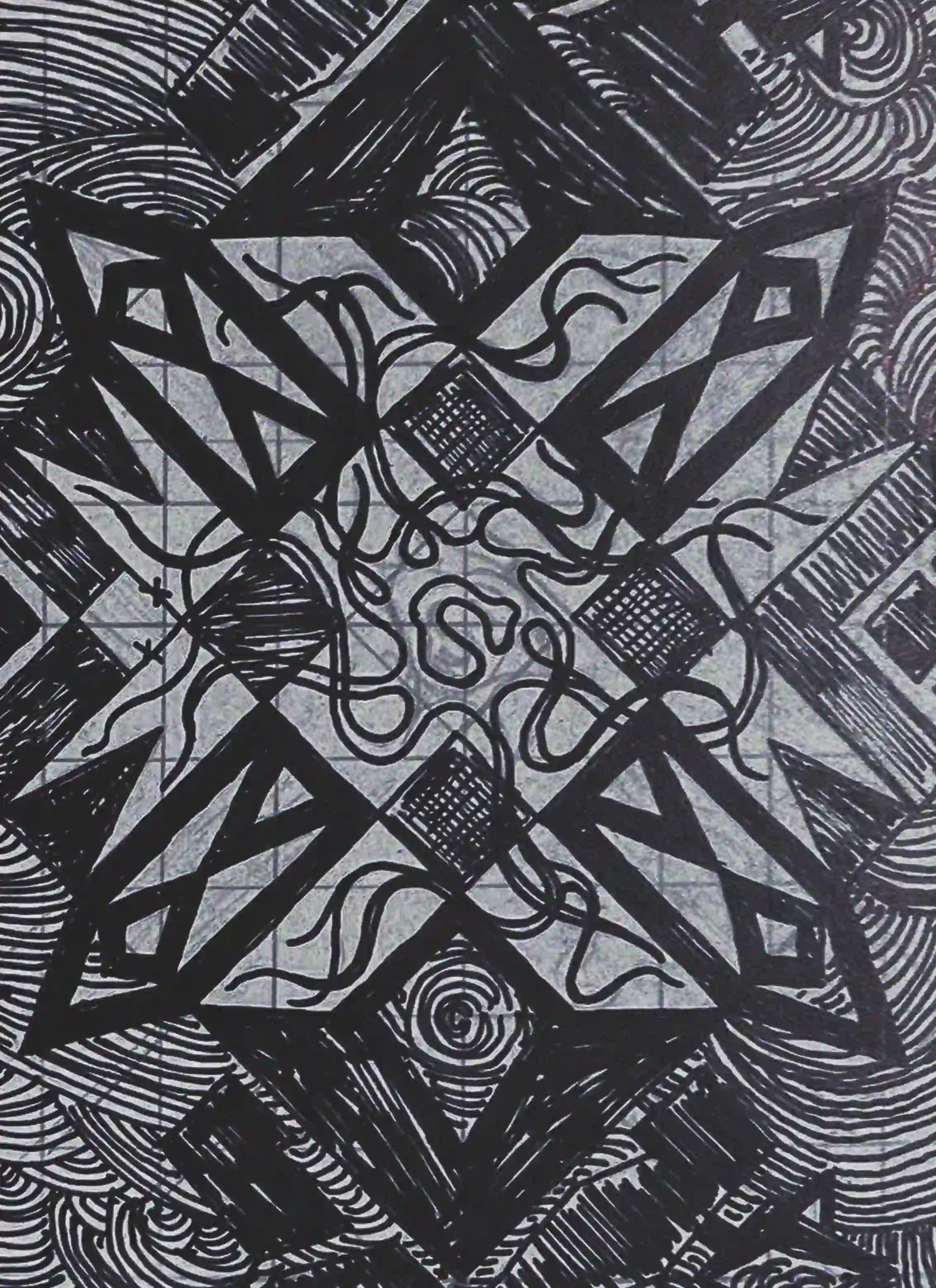 Lincut print pattern folklore